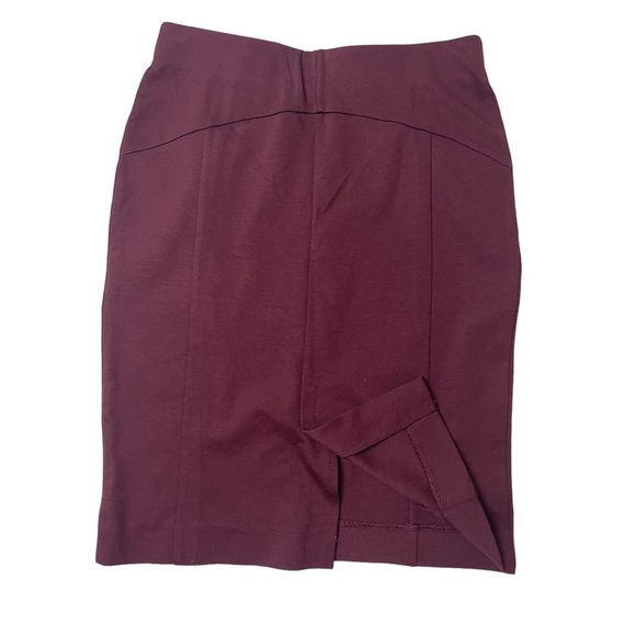 Ann Taylor Factory Maroon Elastic Waist Pencil Skirt - Size XS Petite - Picture 3 of 7